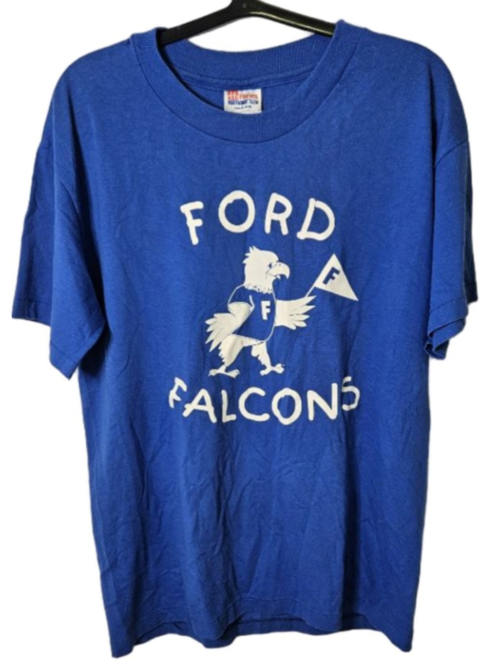 Vintage 90s Ford Falcons T-Shirt Adult M Made USA Hanes Heavyweight Single Stitc